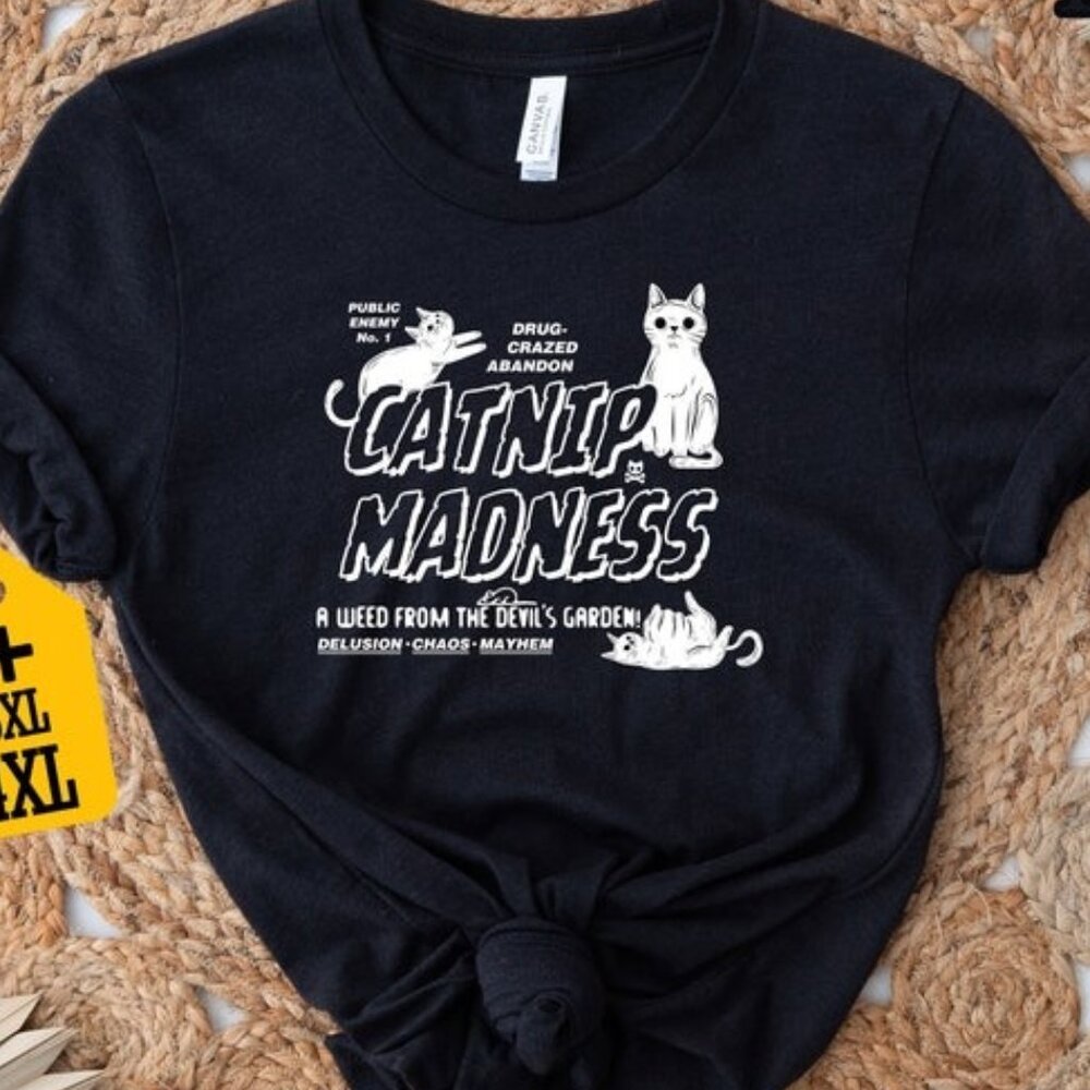 Catnip Madness Shirt, Cat Shirt, Cat Lover Shirt, Animal Shirt, Cute Cat Shirt